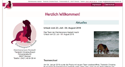 Desktop Screenshot of kleintierpraxis-hastedt.de